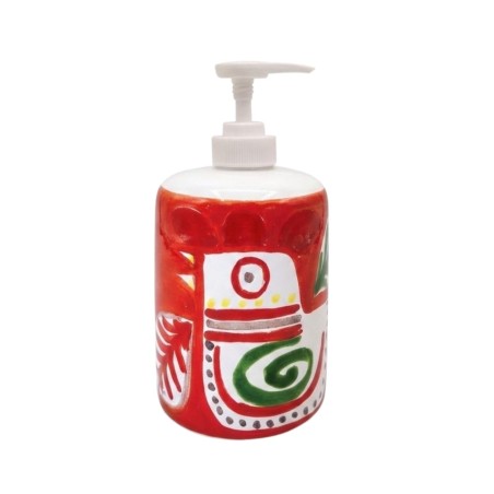 Ceramic soap dispenser Marettimo De Simone handmade sicilian pottery Ceramic soap dispenser Marettimo De Simone handmade sicilian pottery